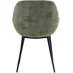 Sedia-Set di 2 sedie da pranzo in tessuto di velluto (seduta 48 cm) Zola