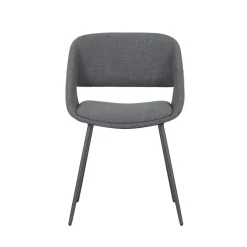 Sedia-Set di 2 sedie da pranzo in tessuto (seduta 49 cm) Orka