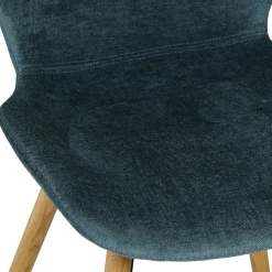 Sedia-Set di 2 sedie da pranzo in tessuto testurizzato (seduta 46 cm) Malika scuro