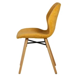 Sedia-Set di 2 sedie da pranzo in tessuto testurizzato (seduta 46 cm) Malika