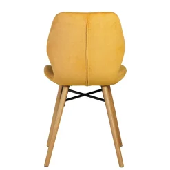 Sedia-Set di 2 sedie da pranzo in tessuto testurizzato (seduta 46 cm) Malika
