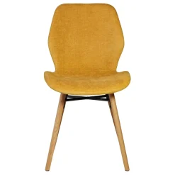 Sedia-Set di 2 sedie da pranzo in tessuto testurizzato (seduta 46 cm) Malika