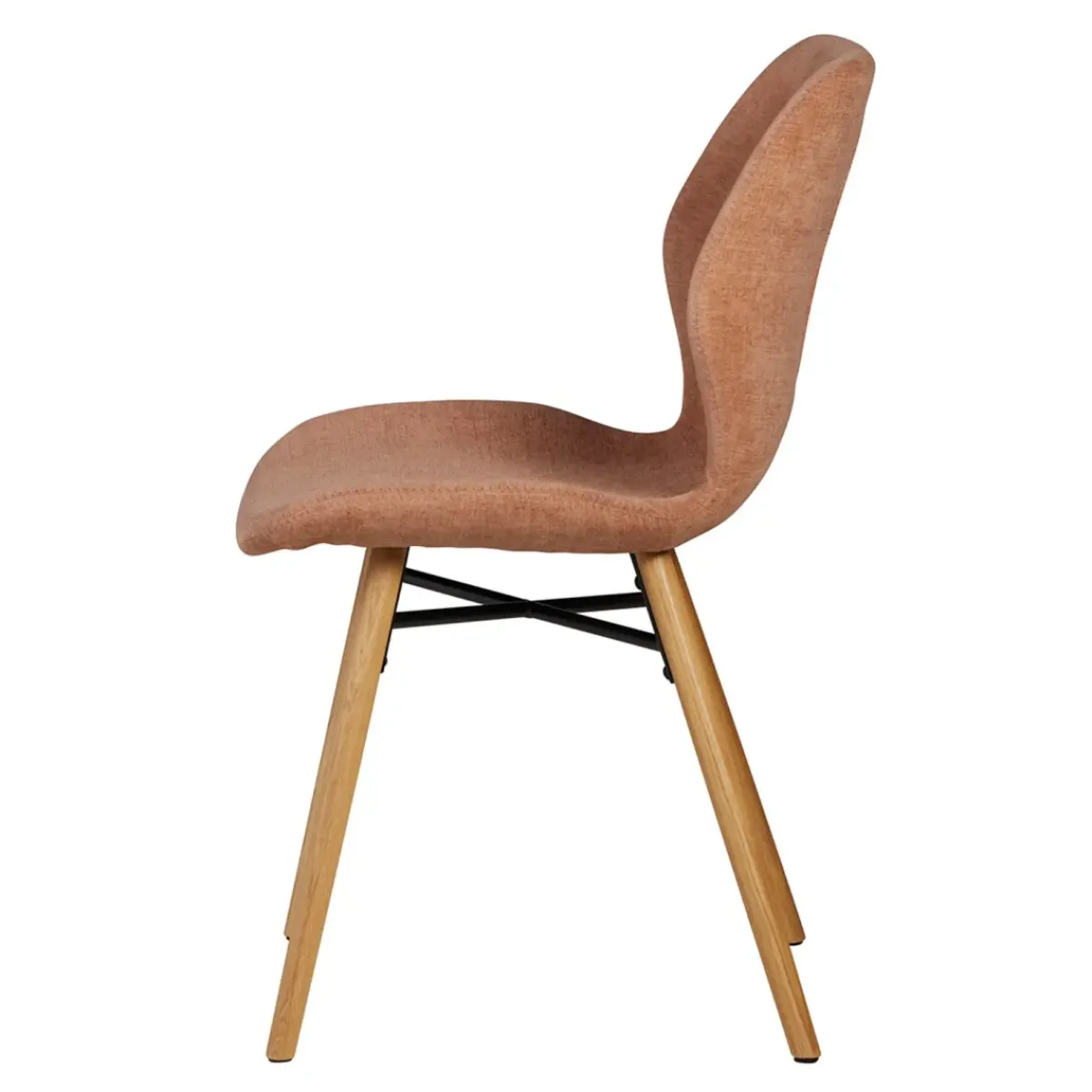 Sedia-Set di 2 sedie da pranzo in tessuto testurizzato (seduta 46 cm) Malika