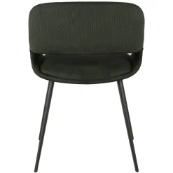 Sedia-Set di 2 sedie da pranzo in velluto a coste (seduta 49 cm) Orka scuro