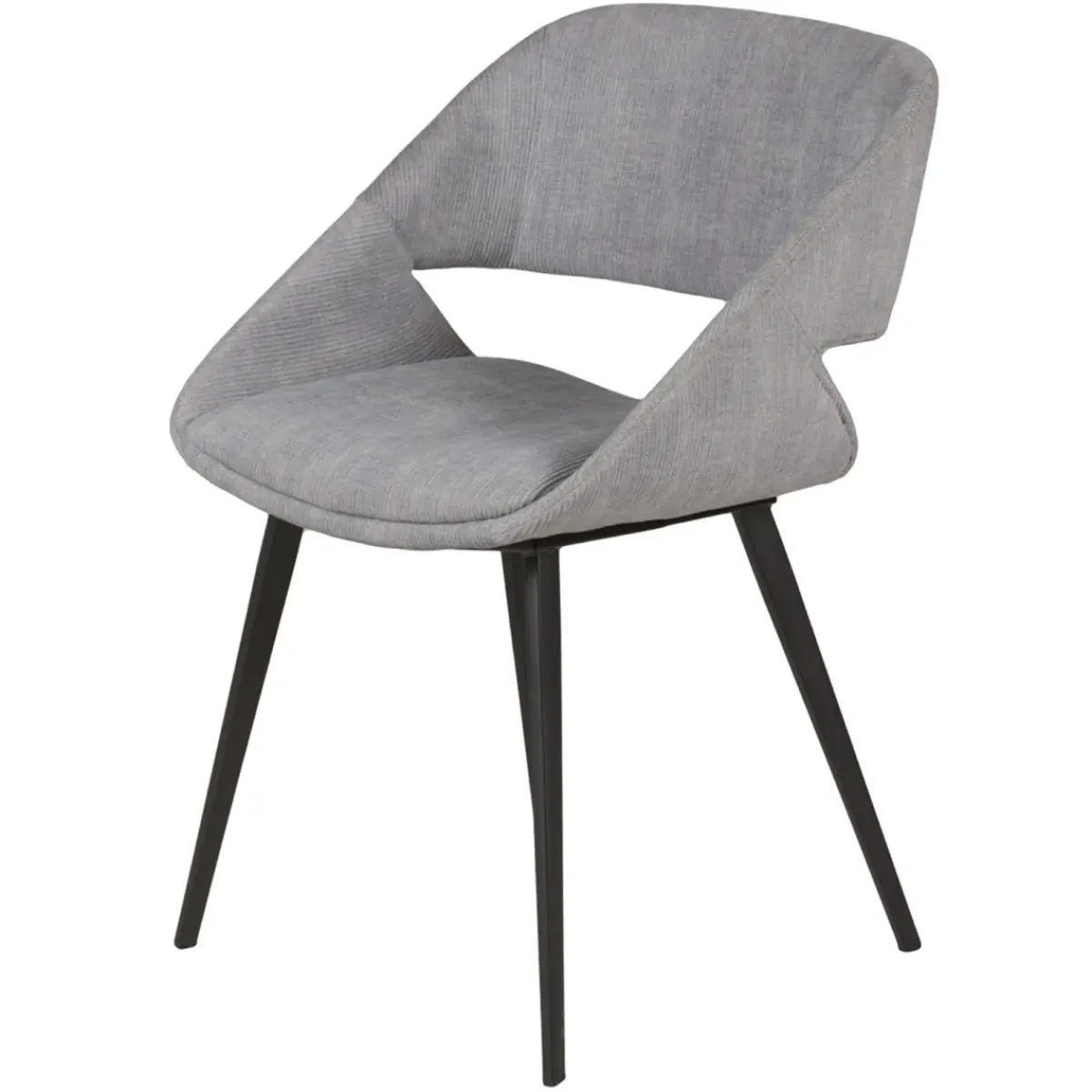 Sedia-Set di 2 sedie da pranzo in velluto a coste (seduta 49 cm) Orka