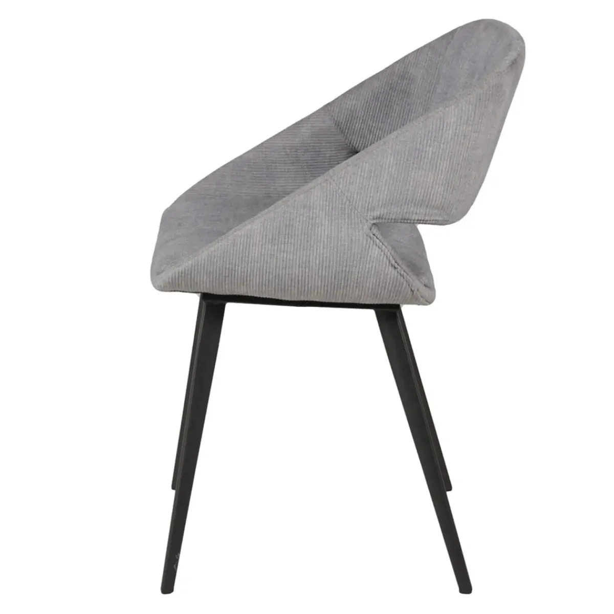 Sedia-Set di 2 sedie da pranzo in velluto a coste (seduta 49 cm) Orka