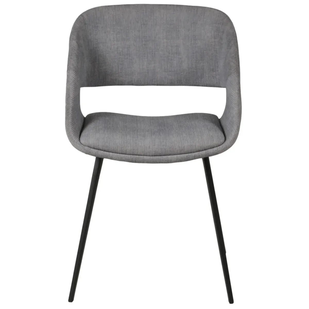 Sedia-Set di 2 sedie da pranzo in velluto a coste (seduta 49 cm) Orka