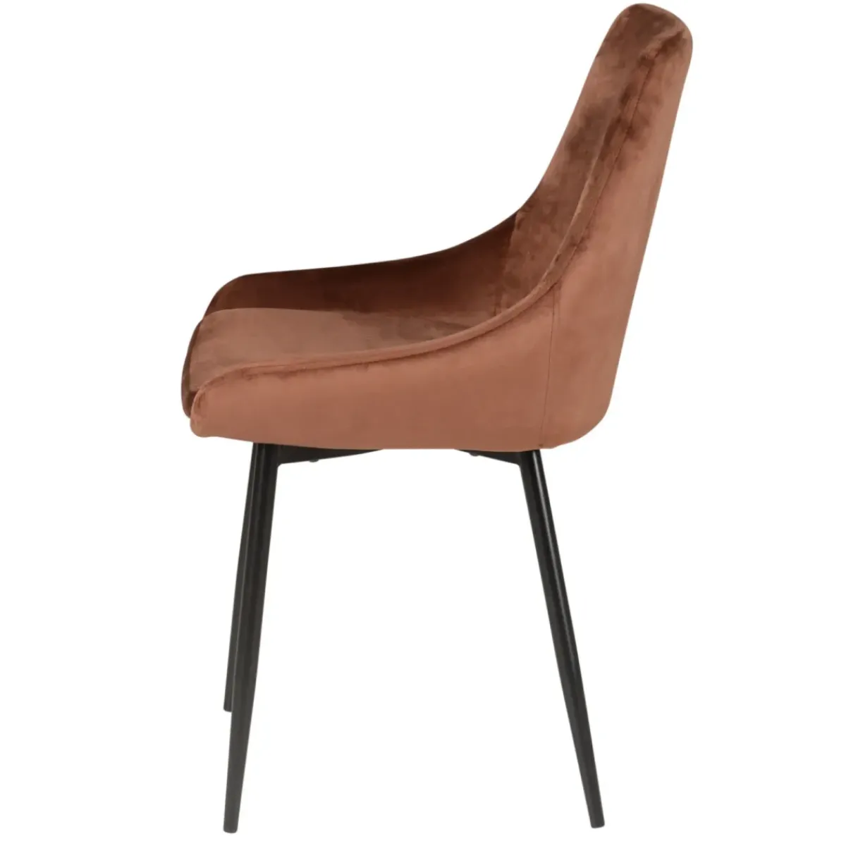Sedia-Set di 2 sedie da pranzo in velluto (seduta 47 cm) Juno