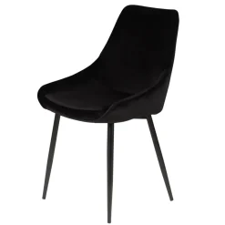 Sedia-Set di 2 sedie da pranzo in velluto (seduta 47 cm) Juno Verde
