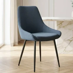 Sedia-Set di 2 sedie da pranzo in velluto a coste (seduta 47 cm) Juno