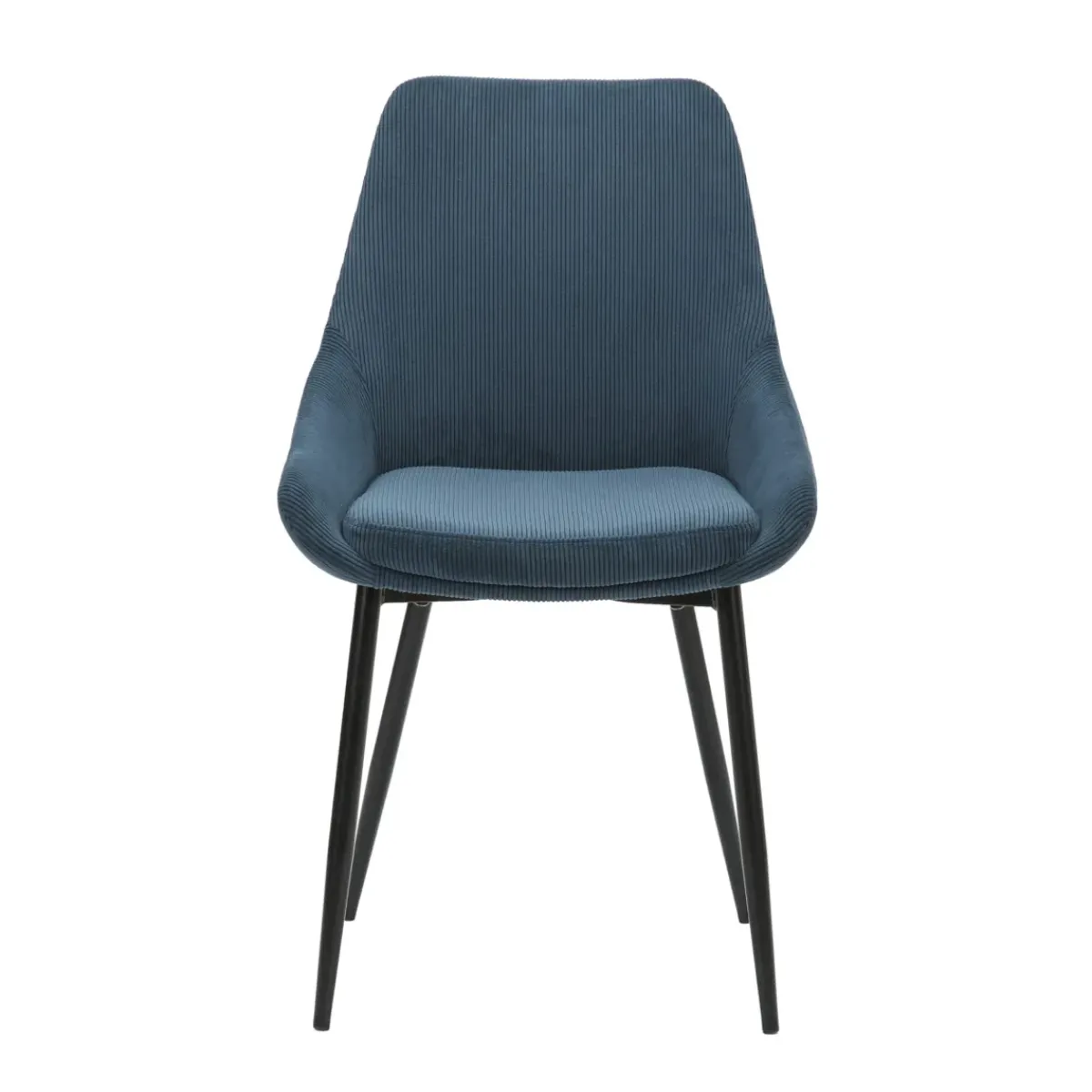 Sedia-Set di 2 sedie da pranzo in velluto a coste (seduta 47 cm) Juno