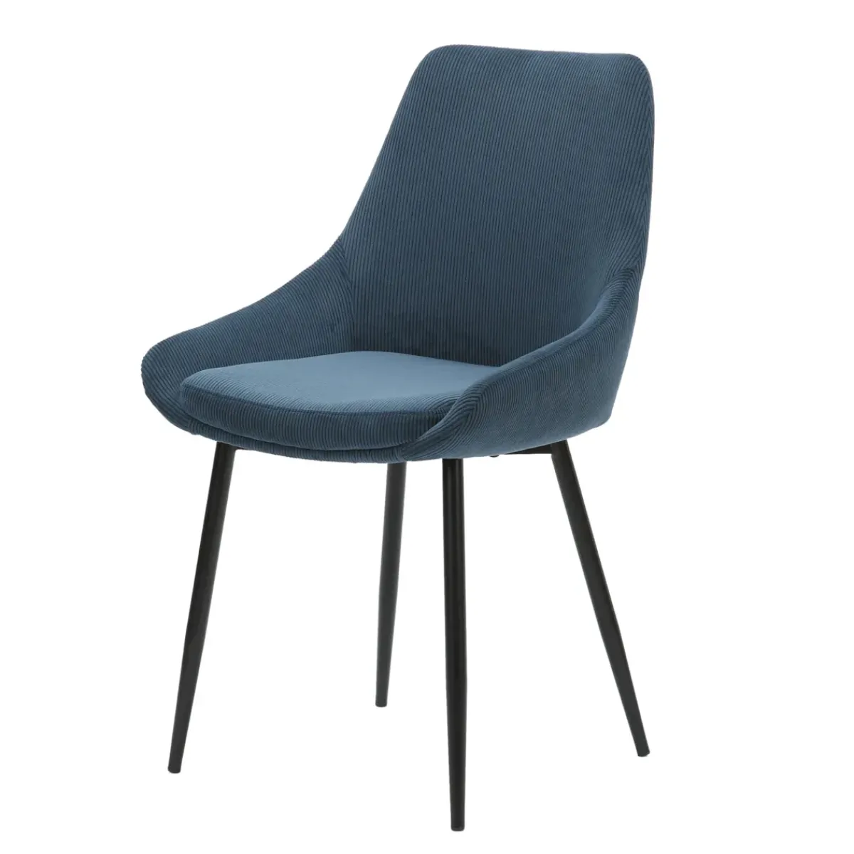Sedia-Set di 2 sedie da pranzo in velluto a coste (seduta 47 cm) Juno