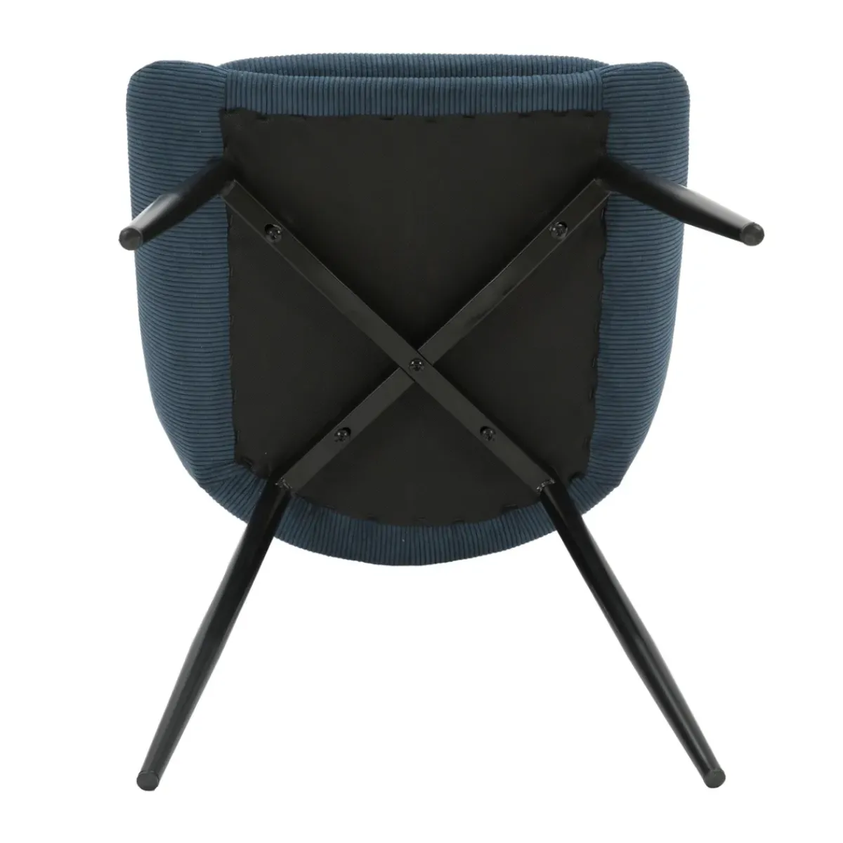 Sedia-Set di 2 sedie da pranzo in velluto a coste (seduta 47 cm) Juno