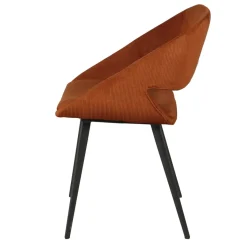Sedia-Set di 2 sedie da pranzo in velluto a coste (seduta 49 cm) Orka