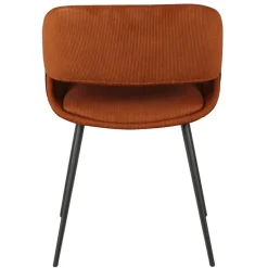 Sedia-Set di 2 sedie da pranzo in velluto a coste (seduta 49 cm) Orka