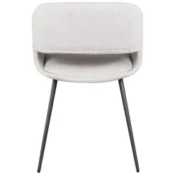 Sedia-Set di 2 sedie da pranzo in velluto a coste (seduta 49 cm) Orka