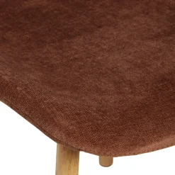 Sgabello Alto-Set di 2 sedie per isola centrale con schienale in tessuto (Altezza seduta 65cm) Malika Mogano
