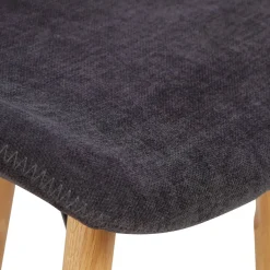 Sgabello Alto-Set di 2 sedie per isola centrale con schienale in tessuto (Altezza seduta 65 cm) Malika