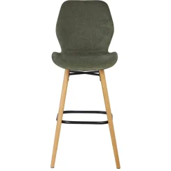 Sgabello Alto-Set di 2 sedie per isola centrale con schienale in tessuto (Altezza seduta 65 cm) Malika bottiglia