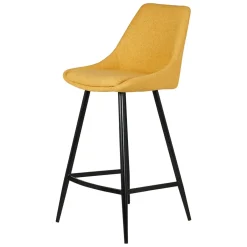 Sgabello Alto-Set di 2 sedie per isola centrale con schienale in tessuto (Altezza seduta 67 cm) Juno