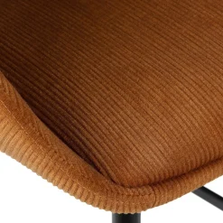 Sgabello Alto-Set di 2 sedie per isola centrale con schienale in velluto a coste (Altezza seduta 68cm) Kosmo