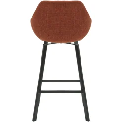 Sgabello Alto-Set di 2 sedie per isola centrale girevoli con schienale in tessuto (Altezza seduta 64cm) Zila