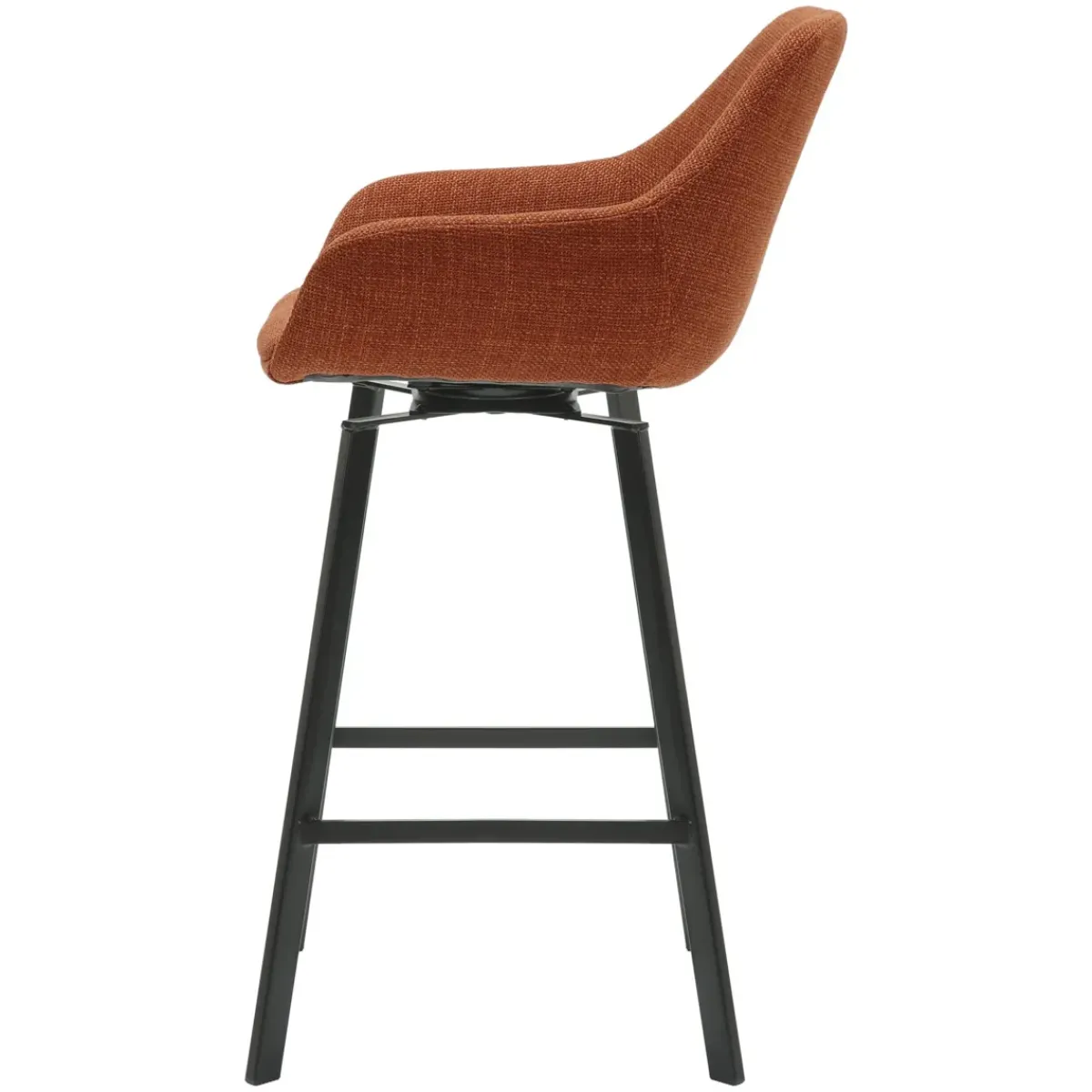 Sgabello Alto-Set di 2 sedie per isola centrale girevoli con schienale in tessuto (Altezza seduta 64cm) Zila