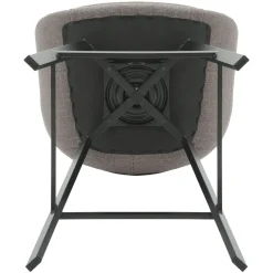 Sgabello Alto-Set di 2 sedie per isola centrale girevoli con schienale in tessuto (seduta 64cm) Zila argento