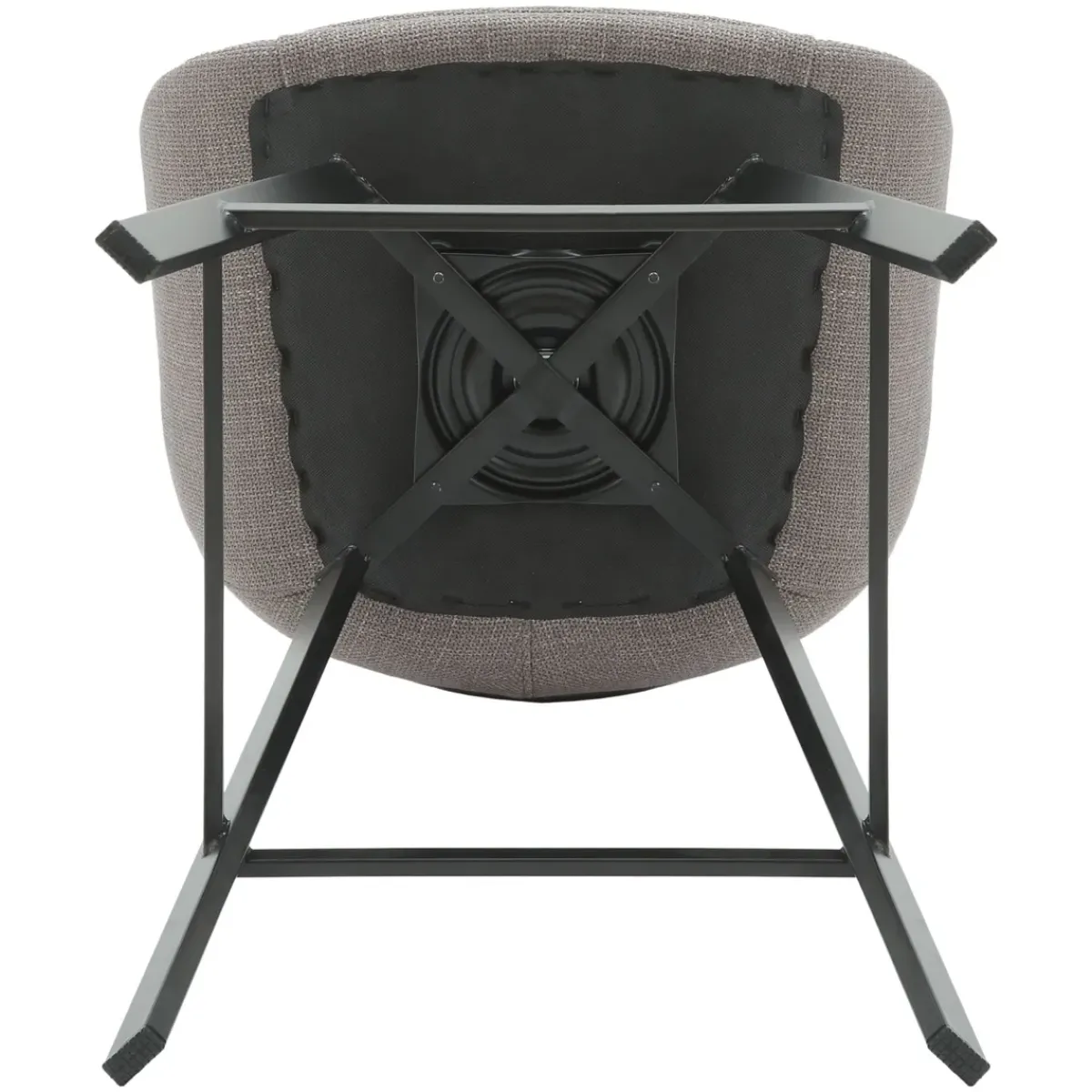 Sgabello Alto-Set di 2 sedie per isola centrale girevoli con schienale in tessuto (seduta 64cm) Zila argento