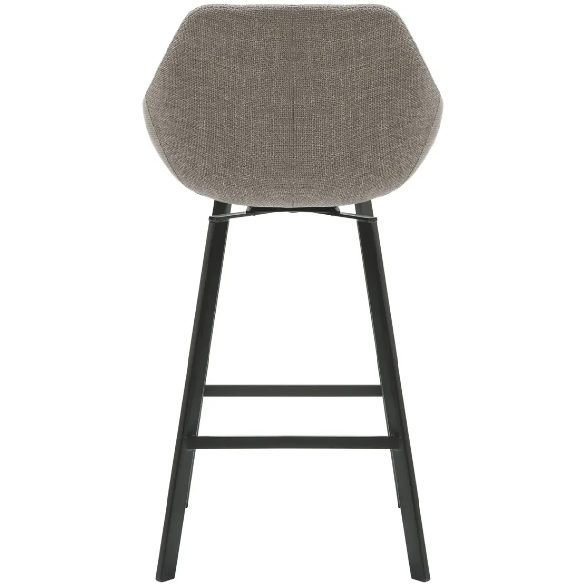 Sgabello Alto-Set di 2 sedie per isola centrale girevoli con schienale in tessuto (seduta 64cm) Zila argento