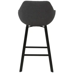 Sgabello Alto-Set di 2 sedie per isola centrale girevoli con schienale in tessuto (seduta 64cm) Zila