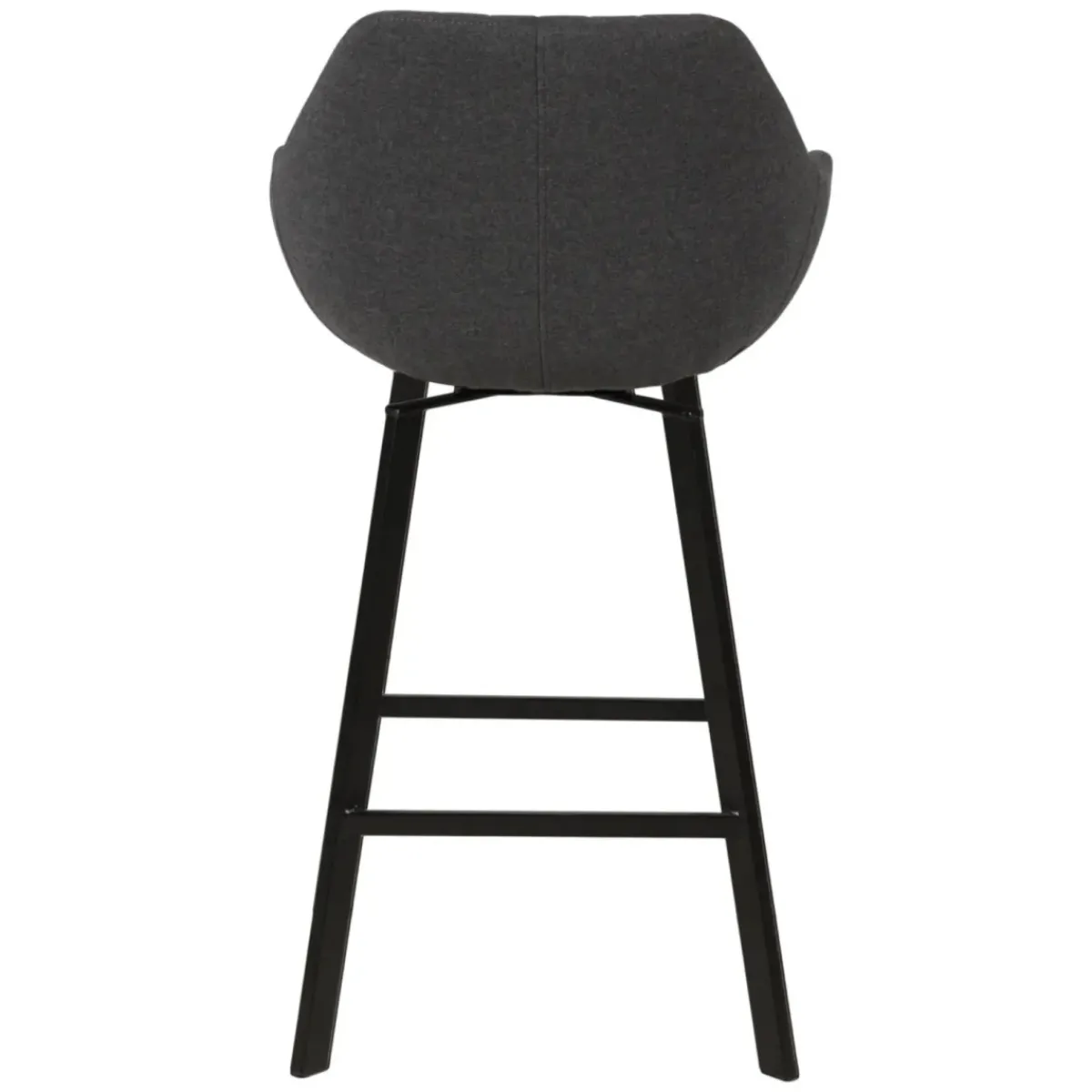 Sgabello Alto-Set di 2 sedie per isola centrale girevoli con schienale in tessuto (seduta 64cm) Zila
