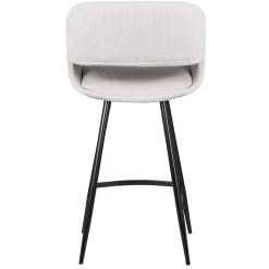 Sgabello Alto-Set di 2 sedie per isola centrale con schienale in velluto a coste (Altezza seduta 68cm) Kosmo