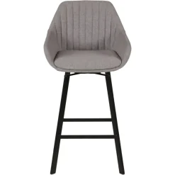 Sgabello Alto-Set di 2 sedie per isola centrale girevoli con schienale in tessuto (Altezza seduta 64cm) Zila