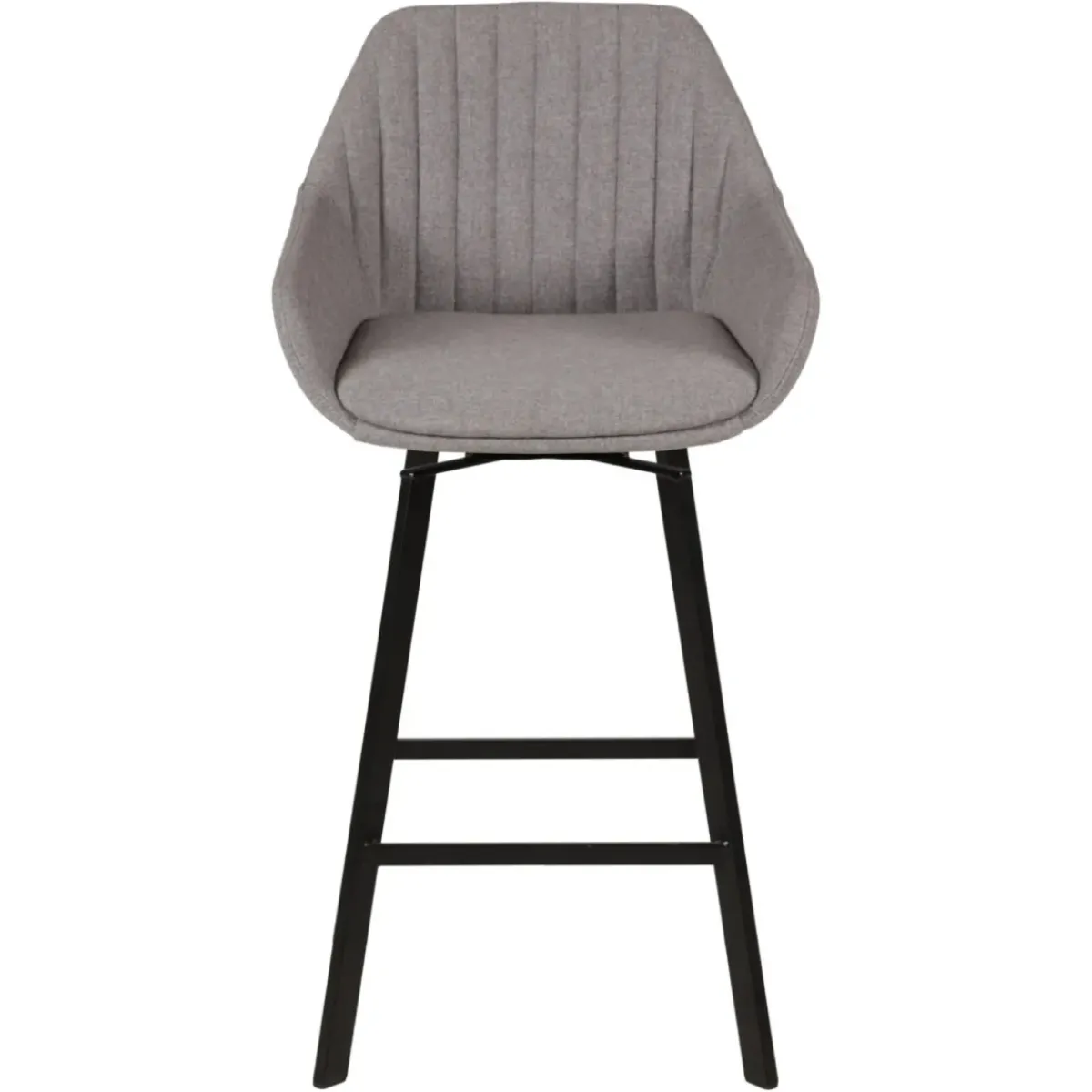Sgabello Alto-Set di 2 sedie per isola centrale girevoli con schienale in tessuto (Altezza seduta 64cm) Zila