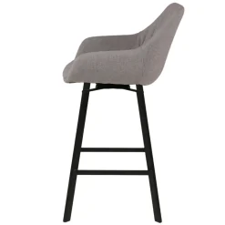 Sgabello Alto-Set di 2 sedie per isola centrale girevoli con schienale in tessuto (Altezza seduta 64cm) Zila