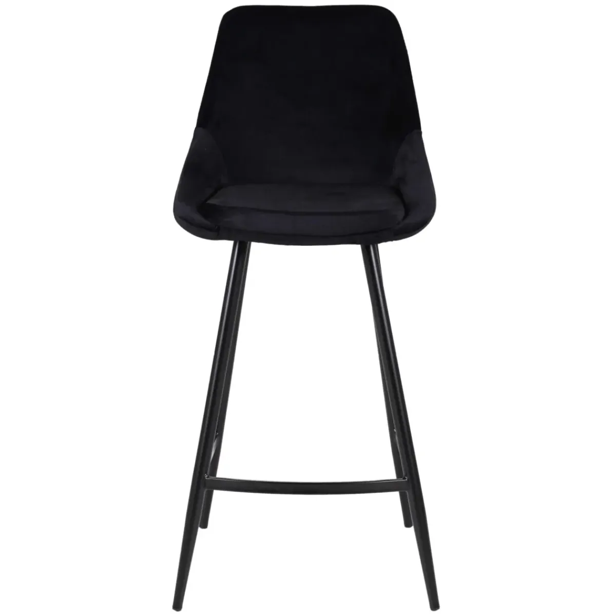 Sgabello Alto-Set di 2 sgabelli da bar con schienale in velluto (Altezza seduta 75cm) Juno