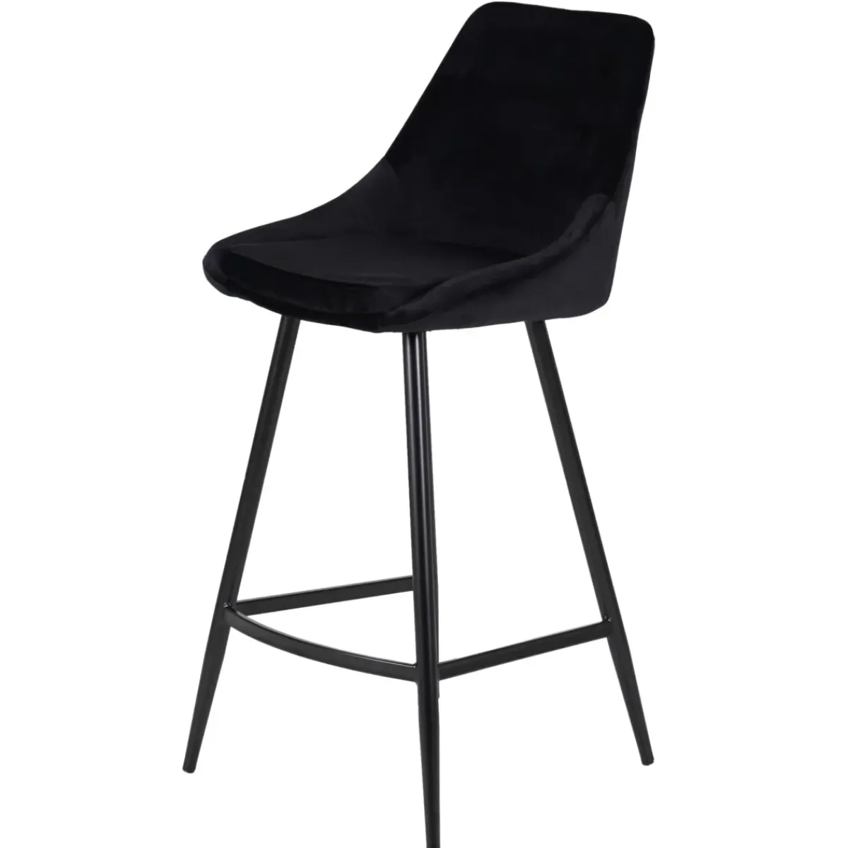 Sgabello Alto-Set di 2 sgabelli da bar con schienale in velluto (Altezza seduta 75cm) Juno