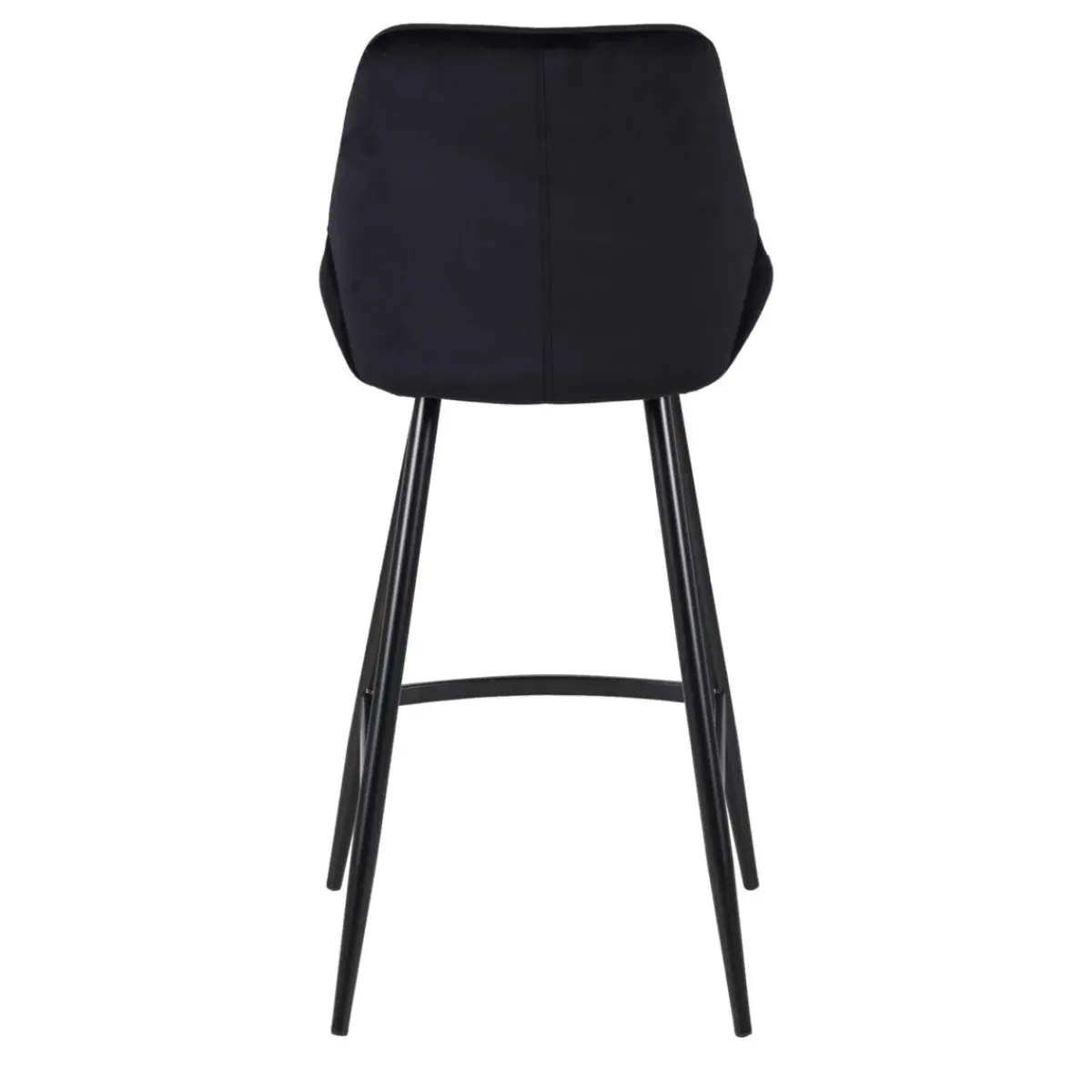 Sgabello Alto-Set di 2 sgabelli da bar con schienale in velluto (Altezza seduta 75cm) Juno