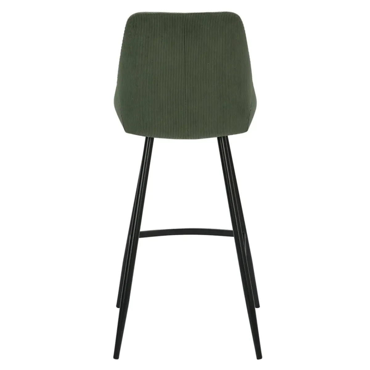 Sgabello Alto-Set di 2 sgabelli da bar con schienale in velluto a coste (Altezza seduta 75cm) Juno pino