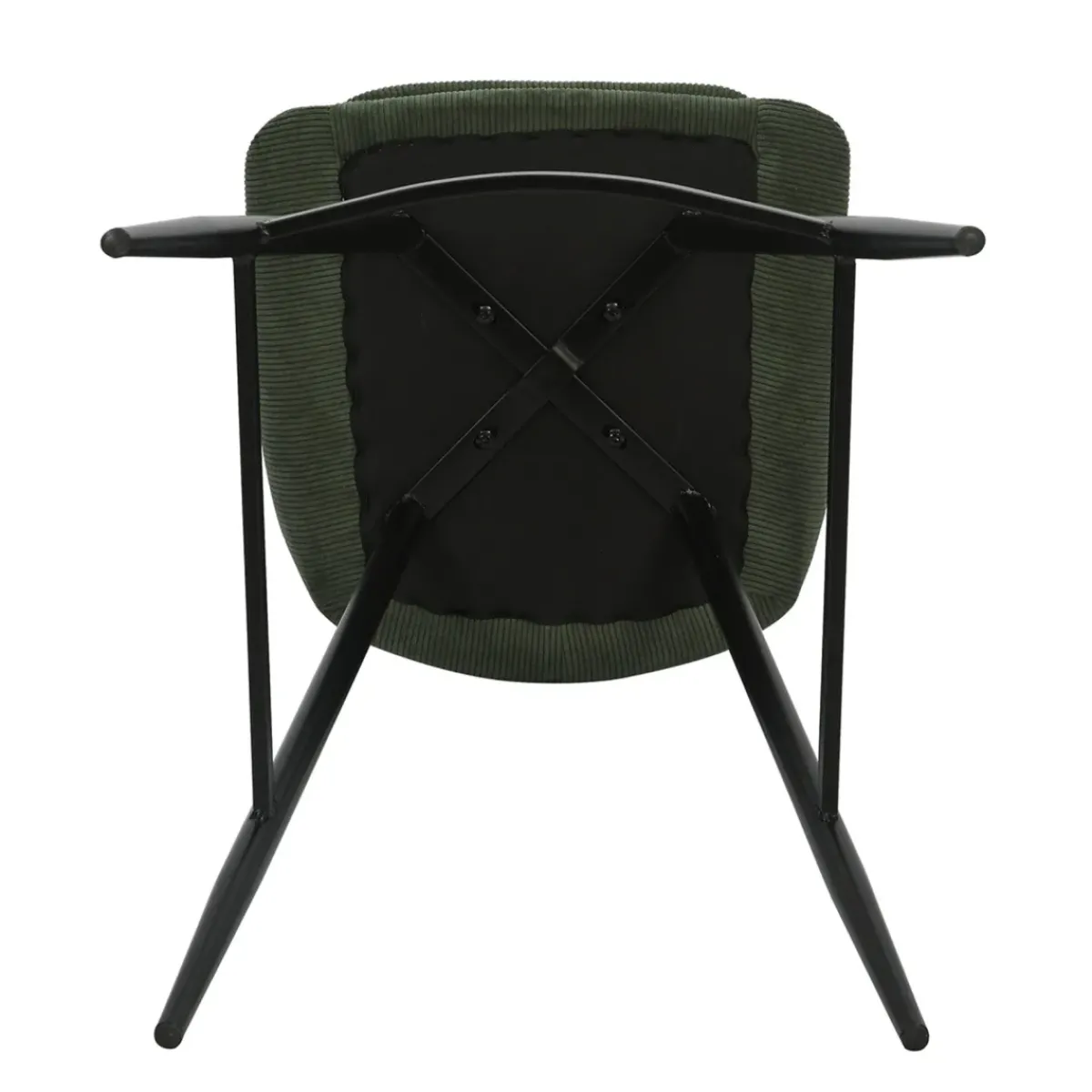 Sgabello Alto-Set di 2 sgabelli da bar con schienale in velluto a coste (Altezza seduta 75cm) Juno pino