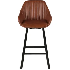 Sgabello Alto-Set di 2 sgabelli da bar girevoli con schienale (Altezza seduta 75cm) Zila