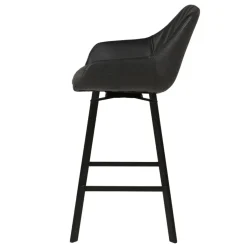Sgabello Alto-Set di 2 sgabelli da bar girevoli con schienale (Altezza seduta 75cm) Zila