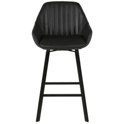 Sgabello Alto-Set di 2 sgabelli da bar girevoli con schienale (Altezza seduta 75cm) Zila