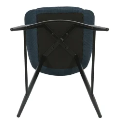 Sgabello Alto-Set di 2 sgabelli per isola centrale con schienale in velluto a coste (Altezza seduta 67cm) Juno