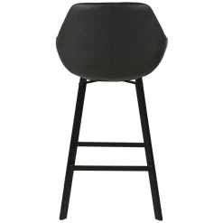 Sgabello Alto-Set di 2 sgabelli per isola centrale girevoli con schienale in similpelle (Altezza seduta 65cm) Zila