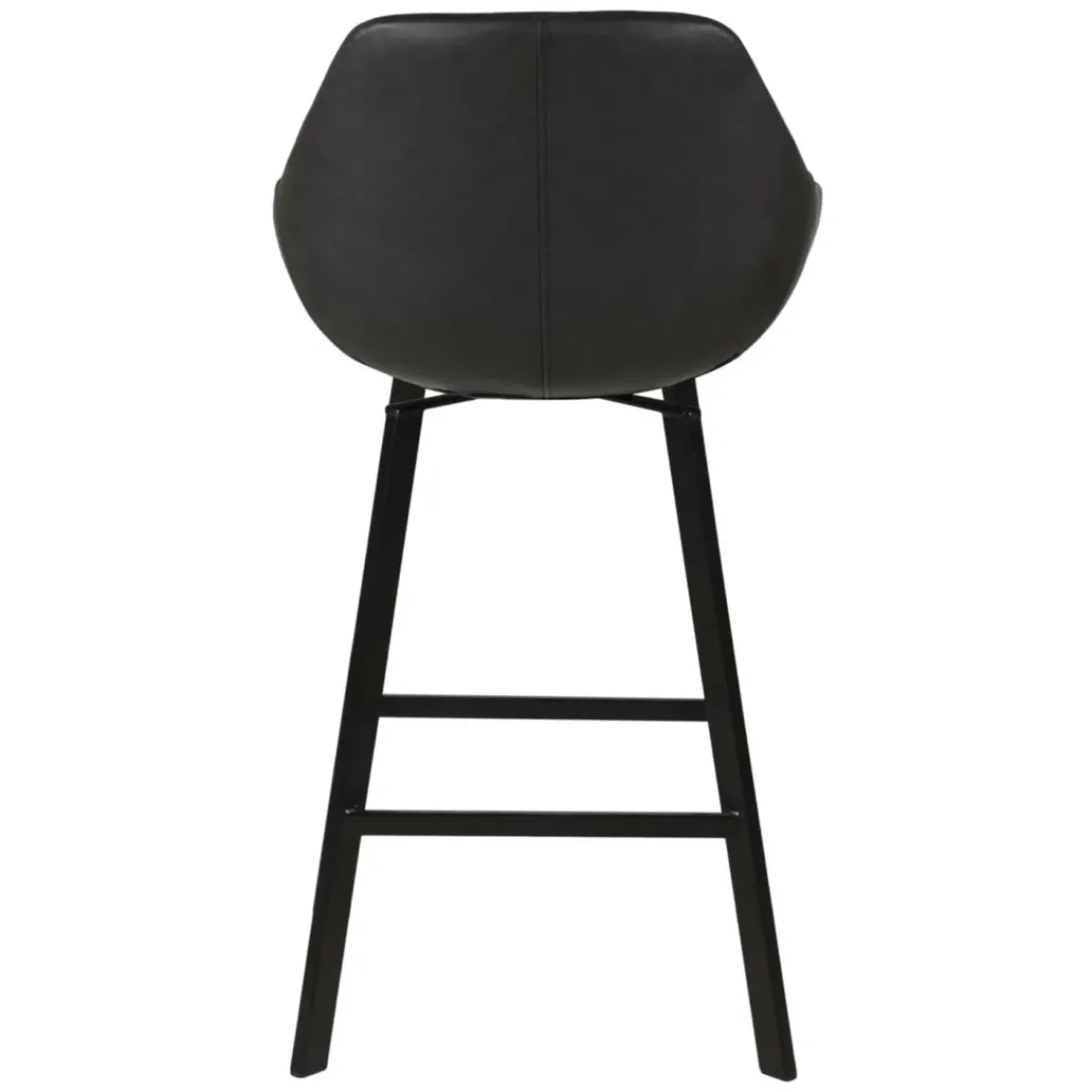 Sgabello Alto-Set di 2 sgabelli per isola centrale girevoli con schienale in similpelle (Altezza seduta 65cm) Zila