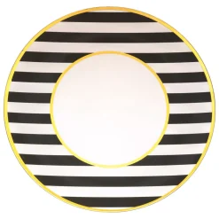 JJA Stoviglie Natalizie-Set di 12 sottopiatti a righe e Bianco