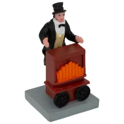 JJA Personaggi E Accessori Per Villaggio-Set di 5 statuine e accessori per Villaggio di Natale (H22 cm) Musica e chiosco