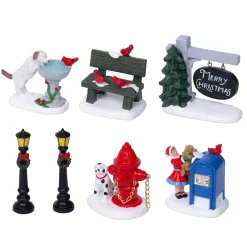KAEMINGK Personaggi E Accessori Per Villaggio-Set di 7 statuine per villaggio (H7,5 cm) Animazione cittadina